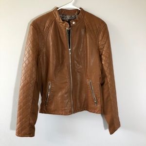 Faux Leather Moto Jacket